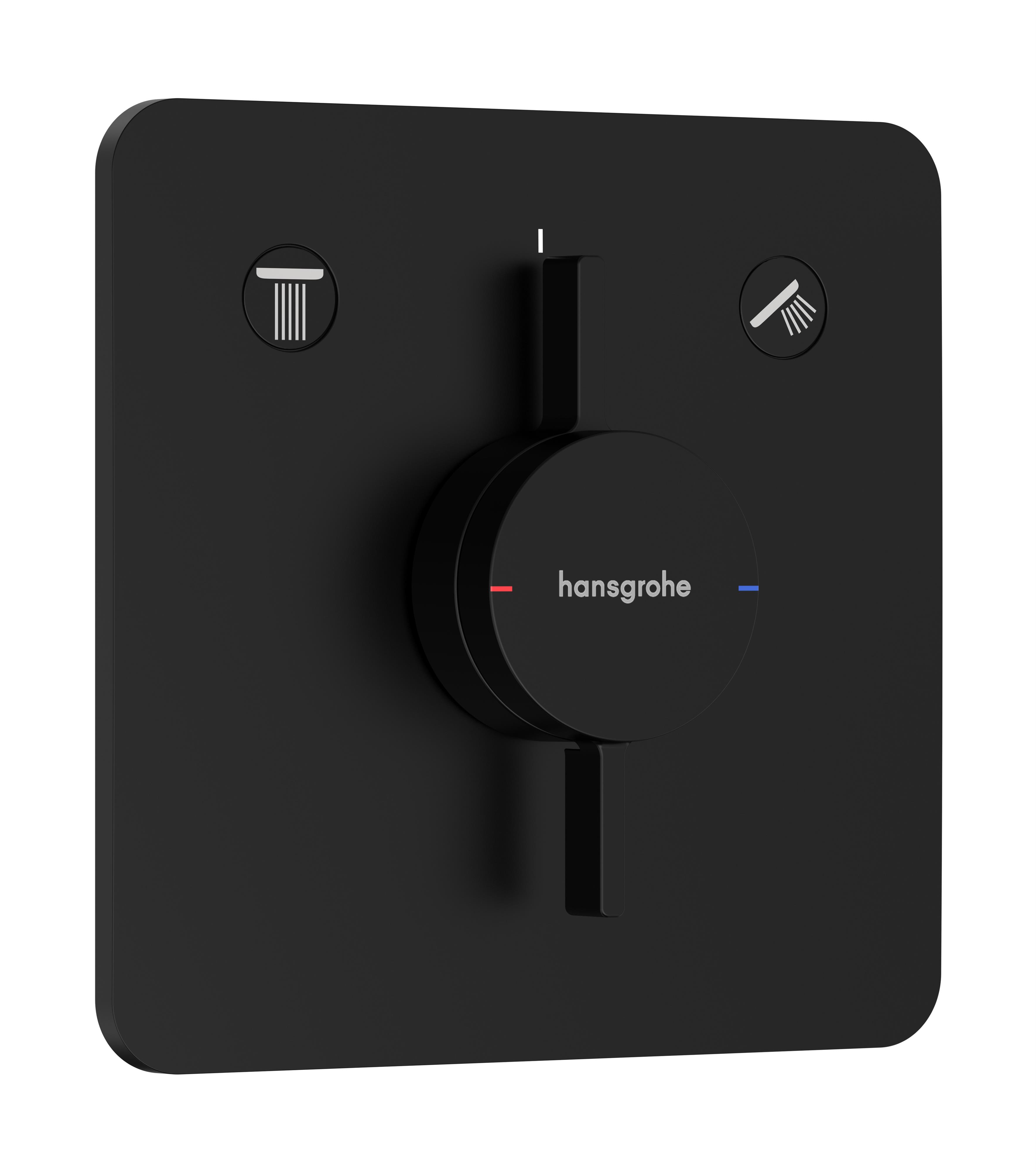 Hansgrohe DuoTurn Badewannen- und Duscharmatur Unterputz schwarz 75414670