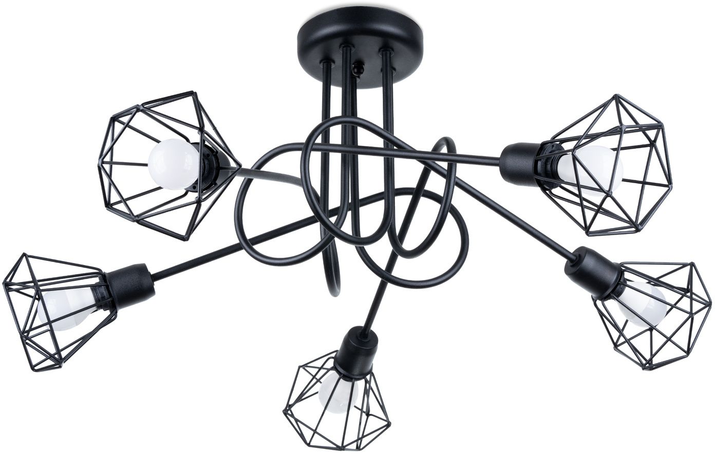 Sollux Lighting Artemis Deckenlampe 5x40 W schwarz SL.1110