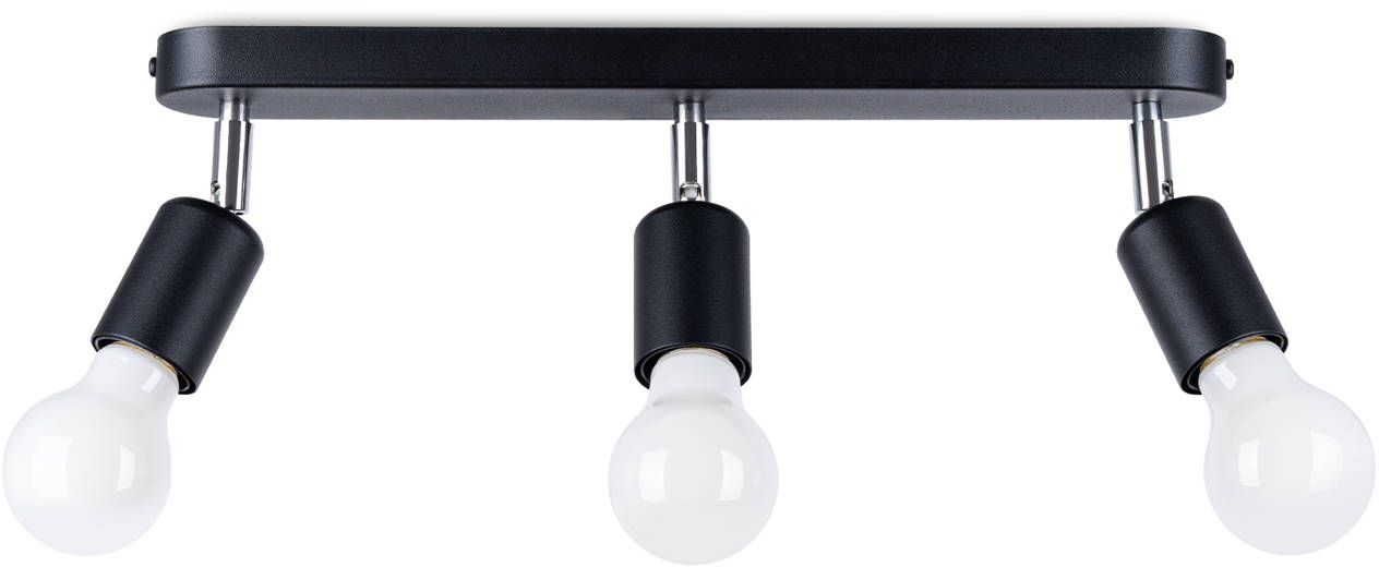 Sollux Lighting Fornes Deckenlampe 3x60 W schwarz SL.1122
