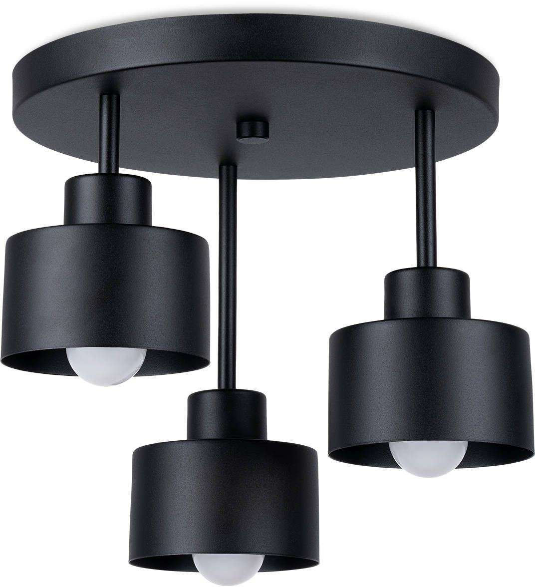 Sollux Lighting Savara Deckenlampe 3x60 W schwarz SL.1131