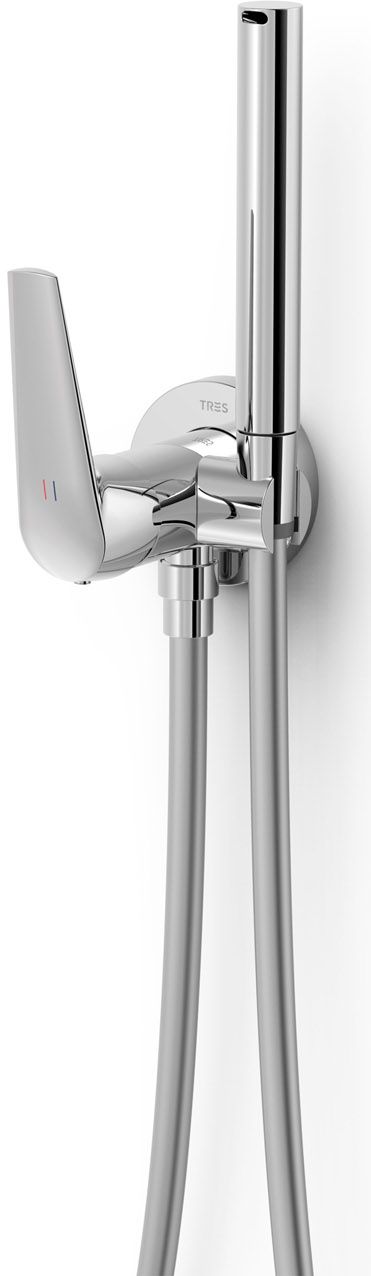 Tres Fuji Bidetarmatur mit Duschset Unterputz chrom 28112301
