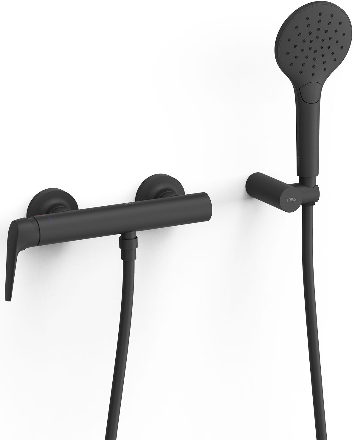 Tres Fuji Duschbatterie Wandmontage schwarz 28116701NM