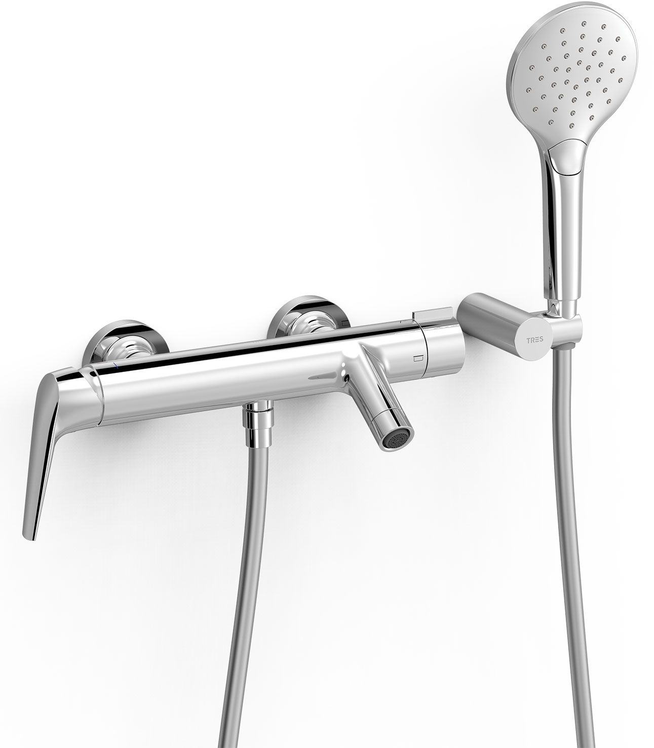 Tres Fuji Badewannen- und Duscharmatur Wandmontage chrom 28117001