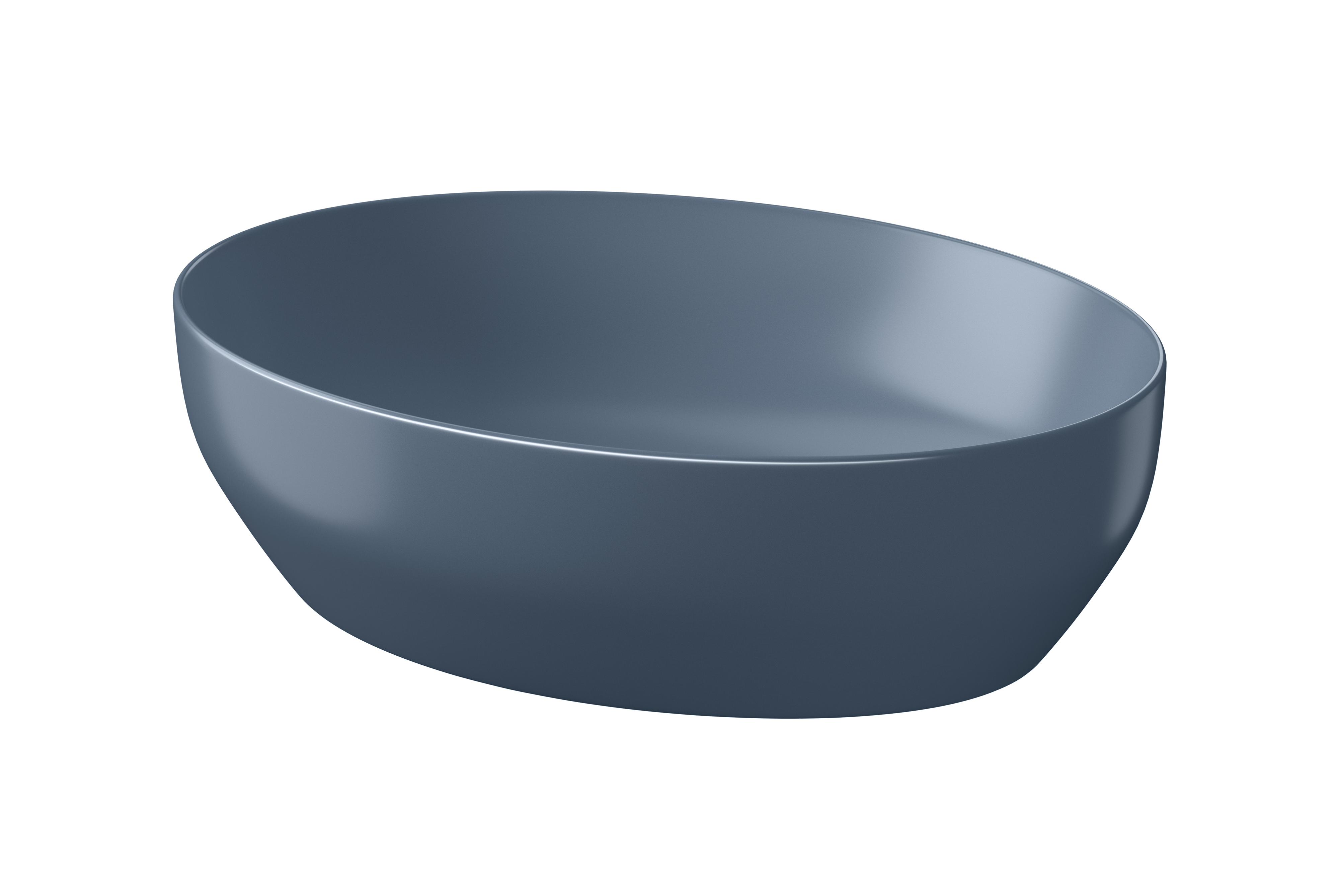 Cersanit Larga Waschbecken 50.5x38.5 cm oval Aufsatzwaschbecken blau K677-055