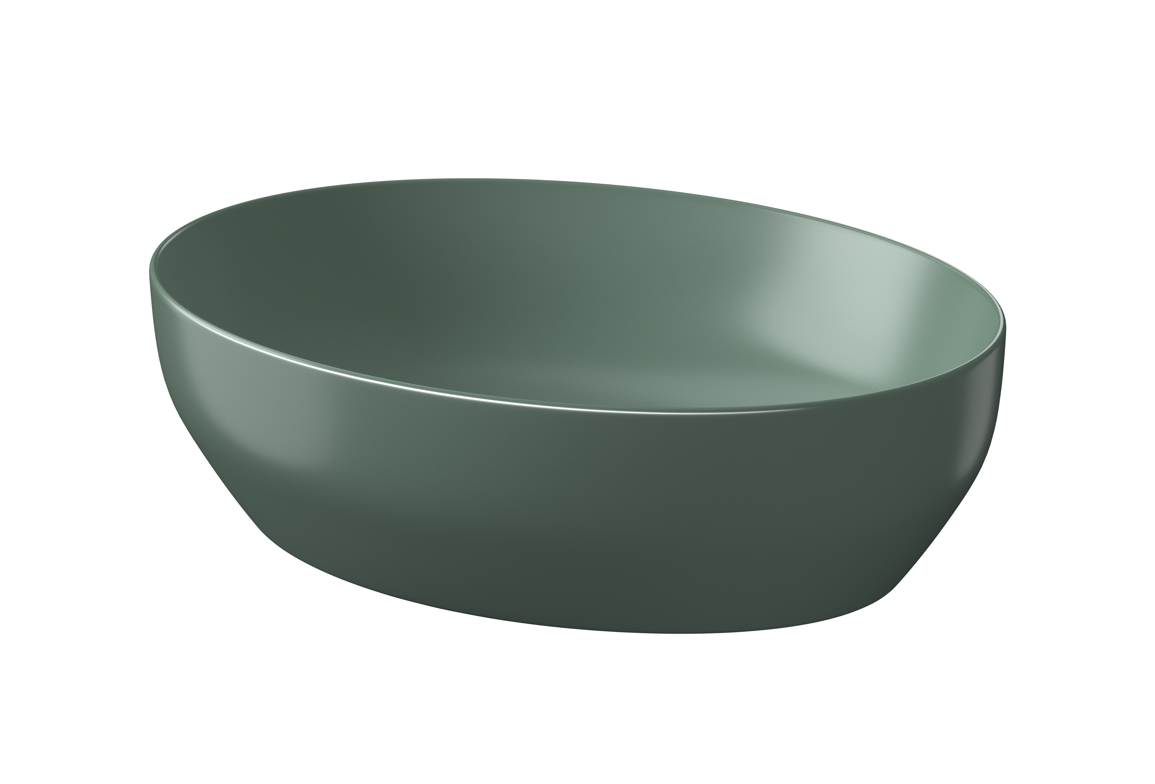 Cersanit Larga Waschbecken 50.5x38.5 cm oval Aufsatzwaschbecken grün K677-054