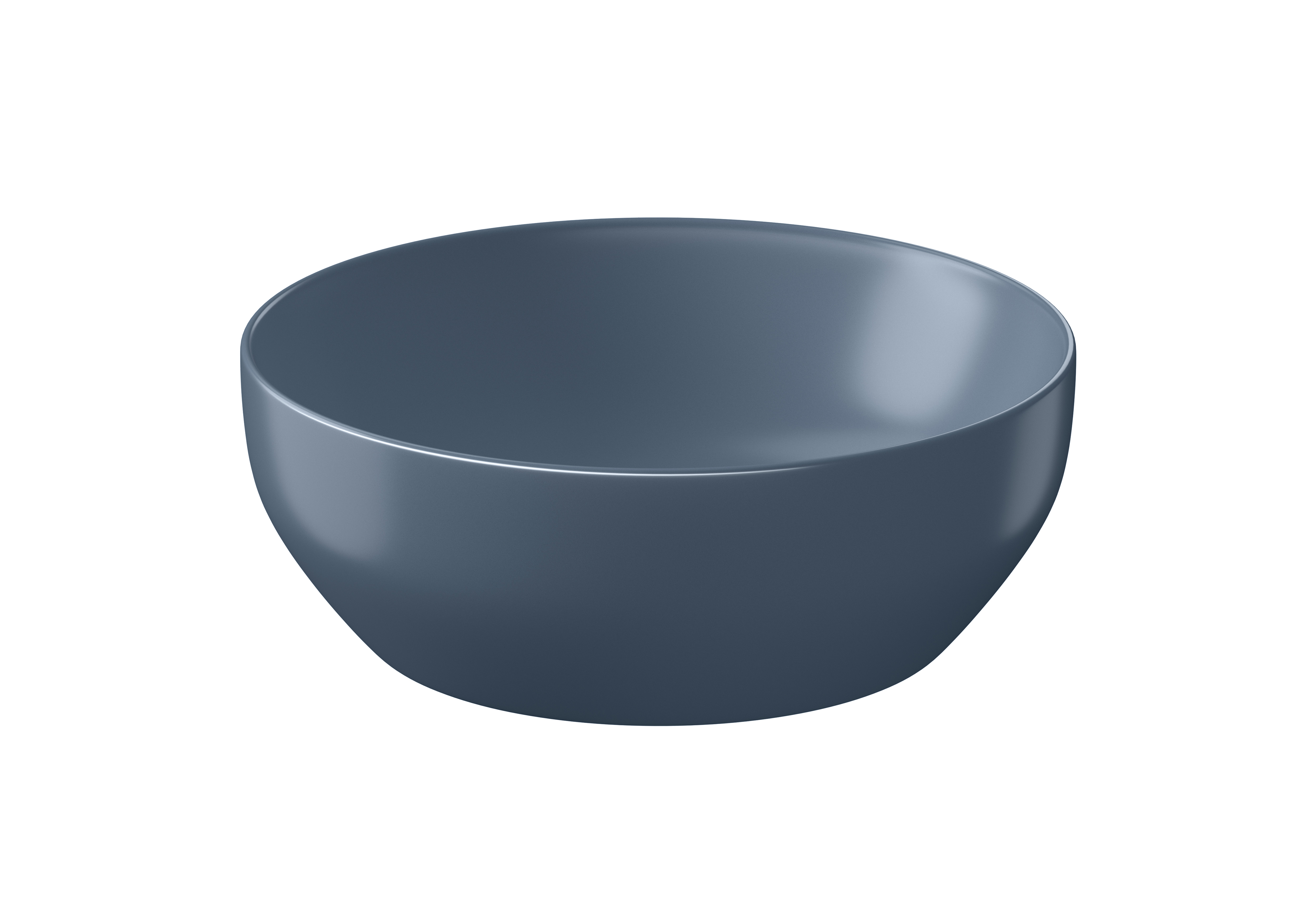 Cersanit Larga Waschbecken 40x40 cm rund Aufsatzwaschbecken blau K677-050