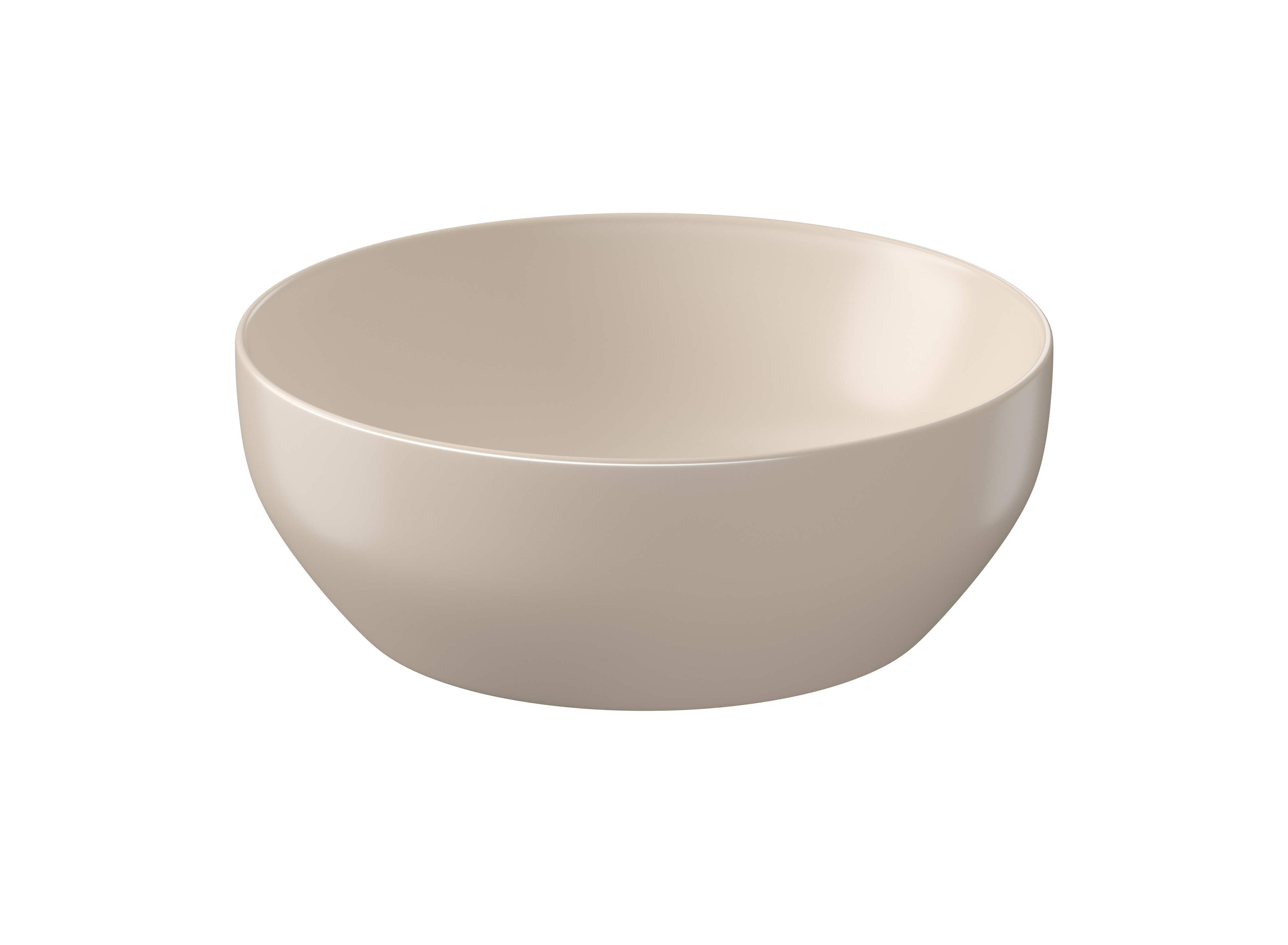 Cersanit Larga Waschbecken 40x40 cm rund Aufsatzwaschbecken braun/beige K677-045