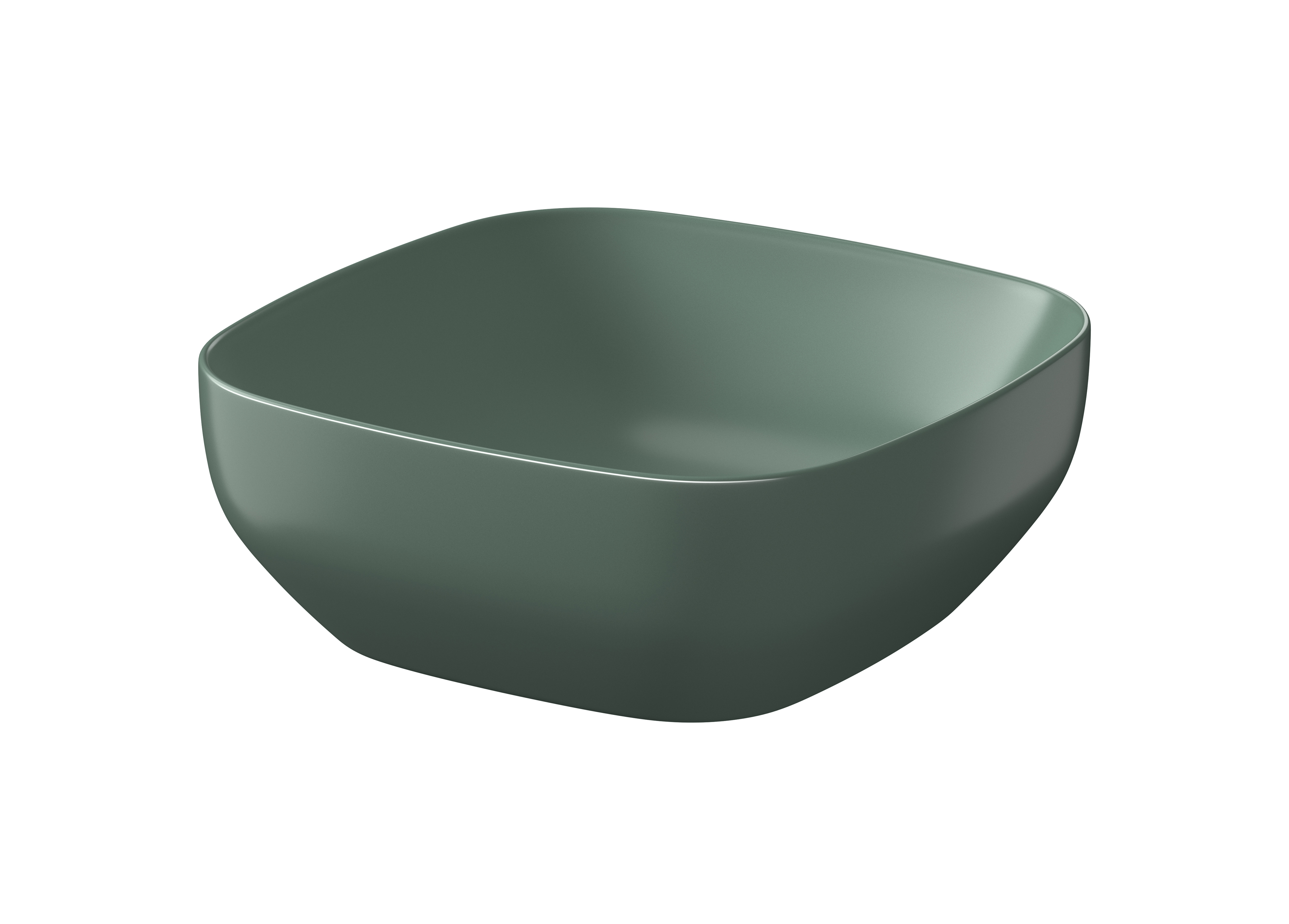 Cersanit Larga Waschbecken 38x38 cm quadratisch Aufsatzwaschbecken grün K677-061