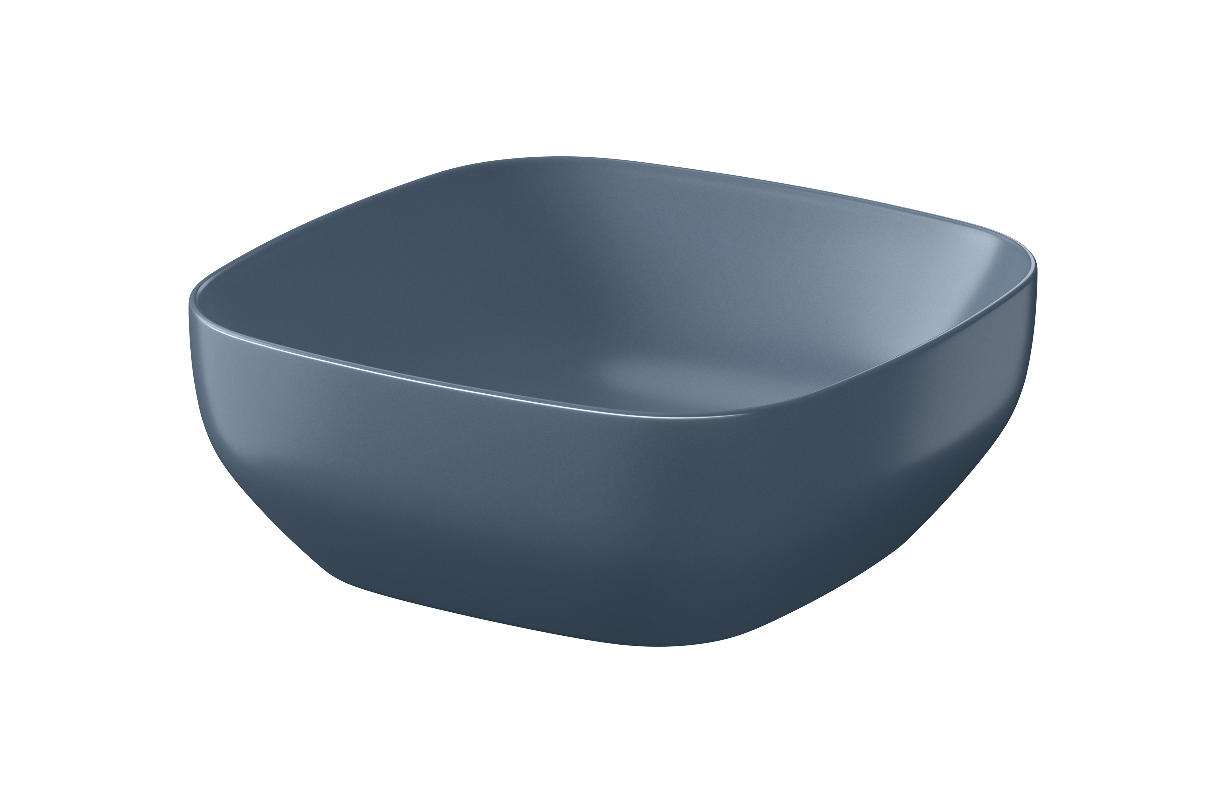 Cersanit Larga Waschbecken 38x38 cm quadratisch Aufsatzwaschbecken blau K677-064