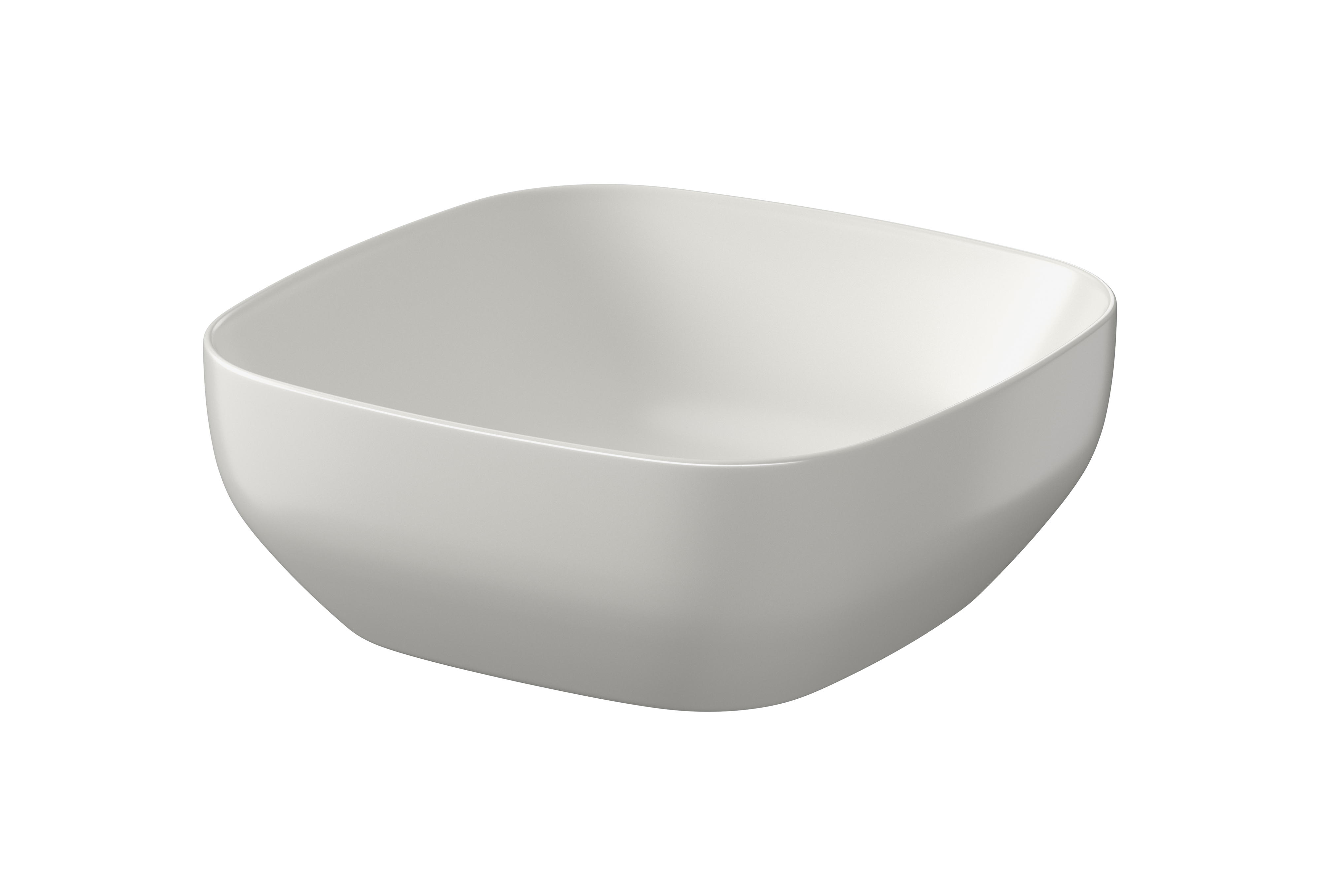 Cersanit Larga Waschbecken 38x38 cm quadratisch Aufsatzwaschbecken grauer Stein K677-056