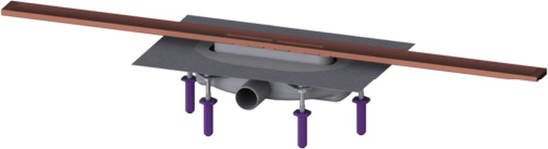 Kessel Linearis Infinity Duschrinne 90 cm kupferrot 45303.09