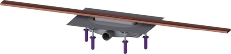 Kessel Linearis Infinity Duschrinne 110 cm kupferrot 45303.11