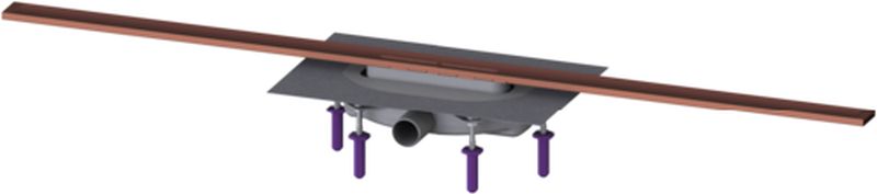 Kessel Linearis Infinity Duschrinne 120 cm kupferrot 45303.12