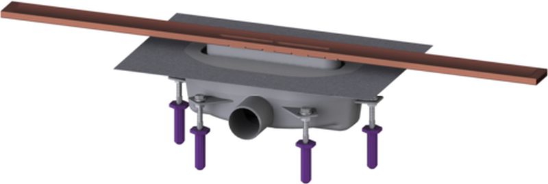 Kessel Linearis Infinity Duschrinne 80 cm kupferrot 45203.08