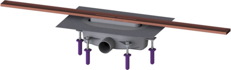 Kessel Linearis Infinity Duschrinne 90 cm kupferrot 45203.09