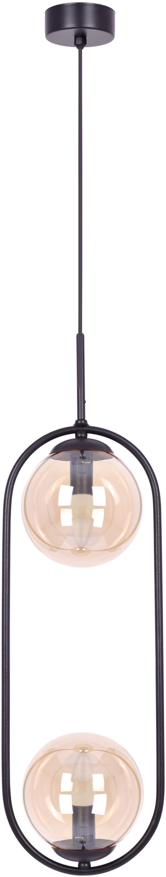 Kaja Venta Pendelleuchte 2x40 W schwarz-bernstein K-5121