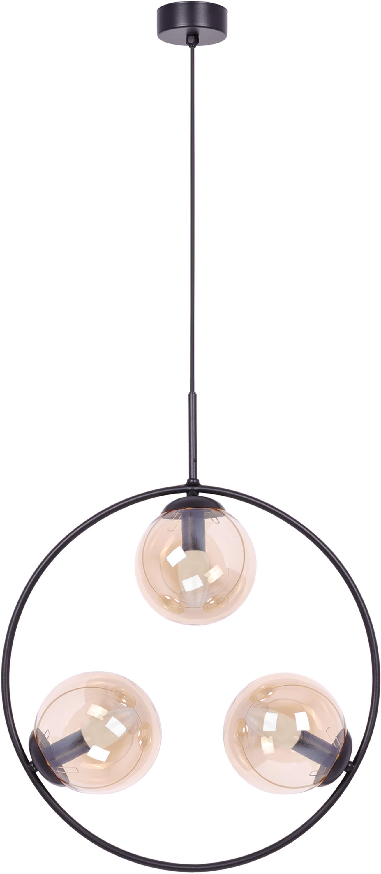 Kaja Venta Pendelleuchte 3x40 W schwarz-bernstein K-5123