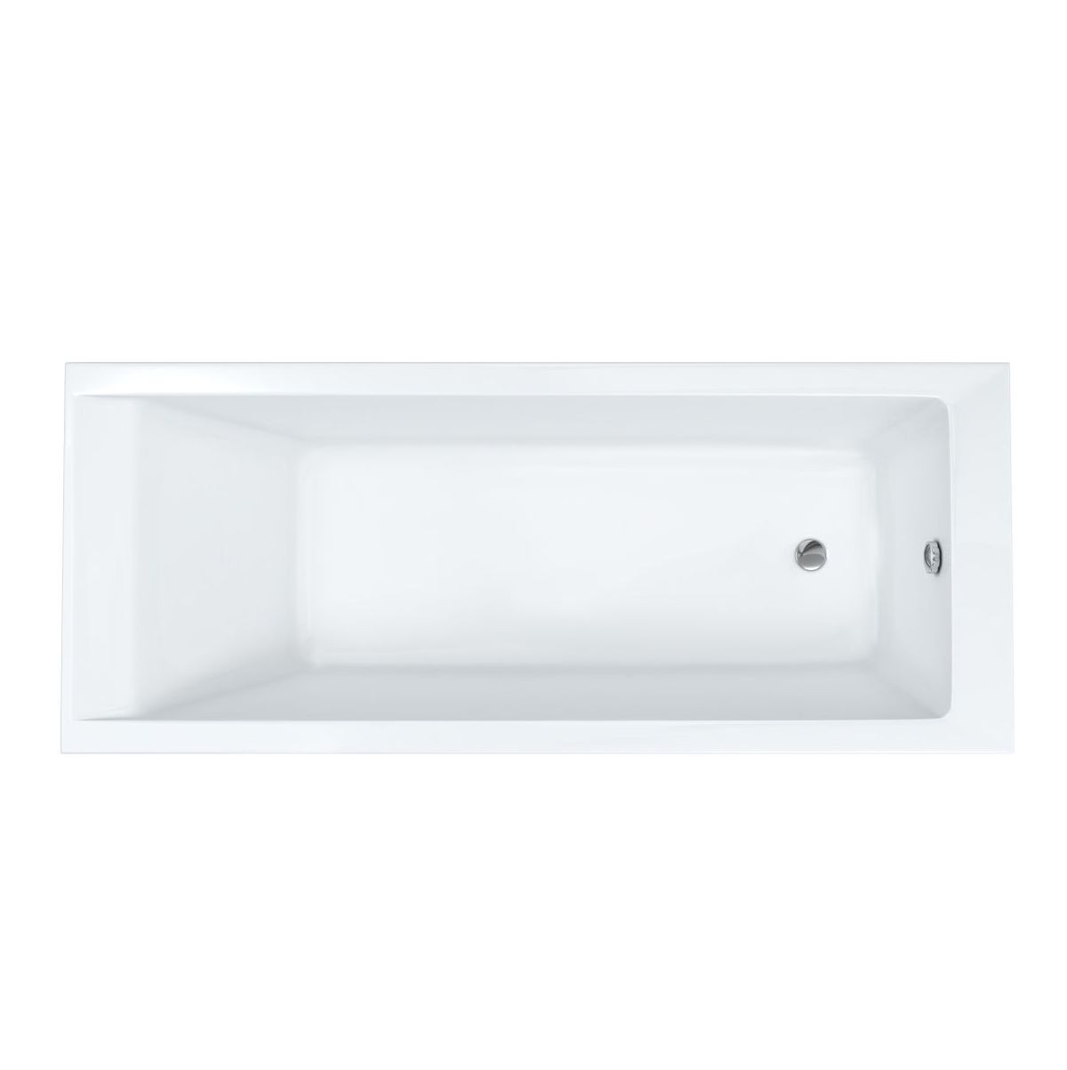 Oltens Langfoss Rechteckige Badewanne 160x70 cm weiß 10003900