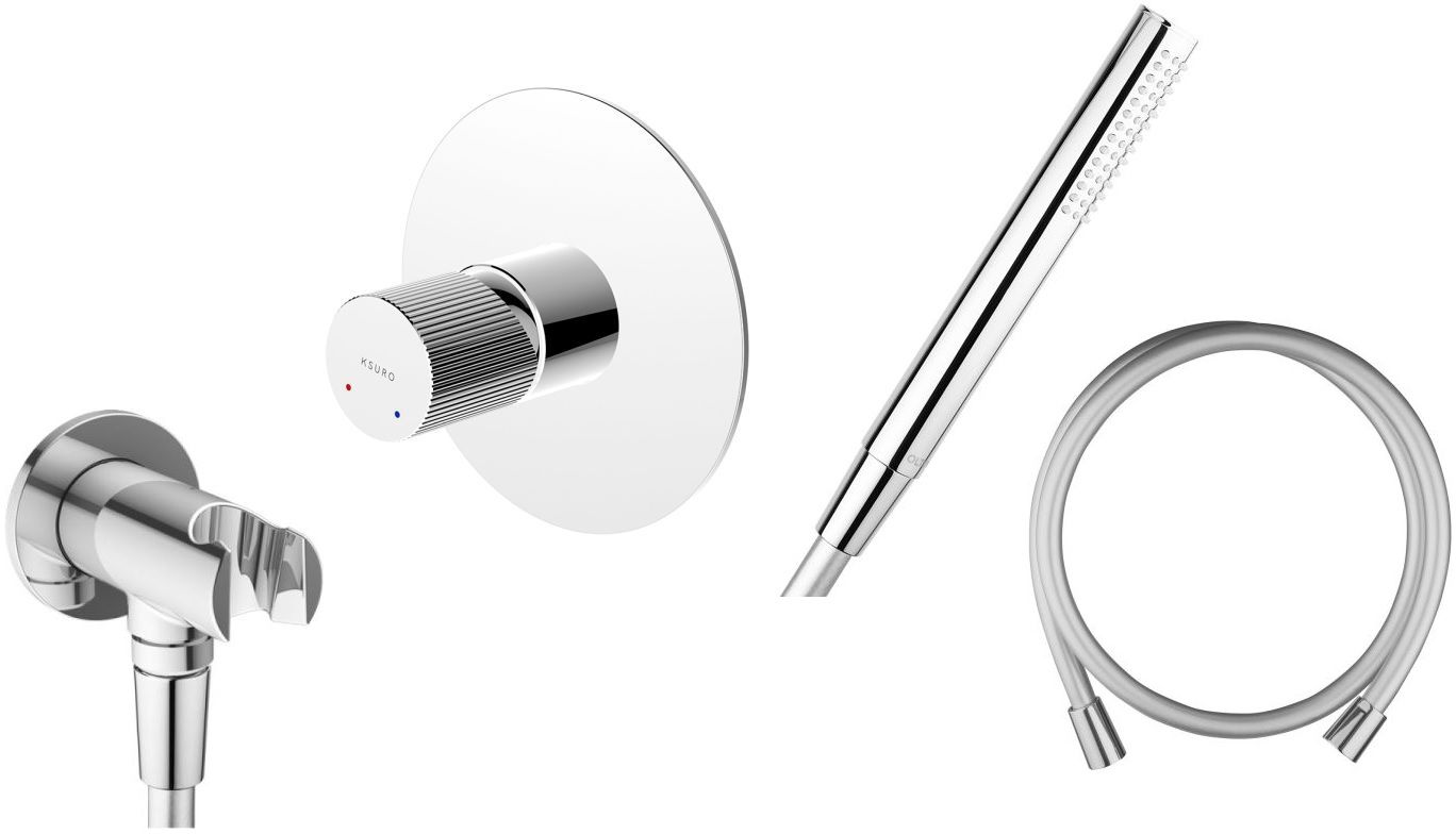 Set Duschbatterie Ksuro 02 12001010, Handbrause Oltens Ume 37102100, 39304100, 37200100
