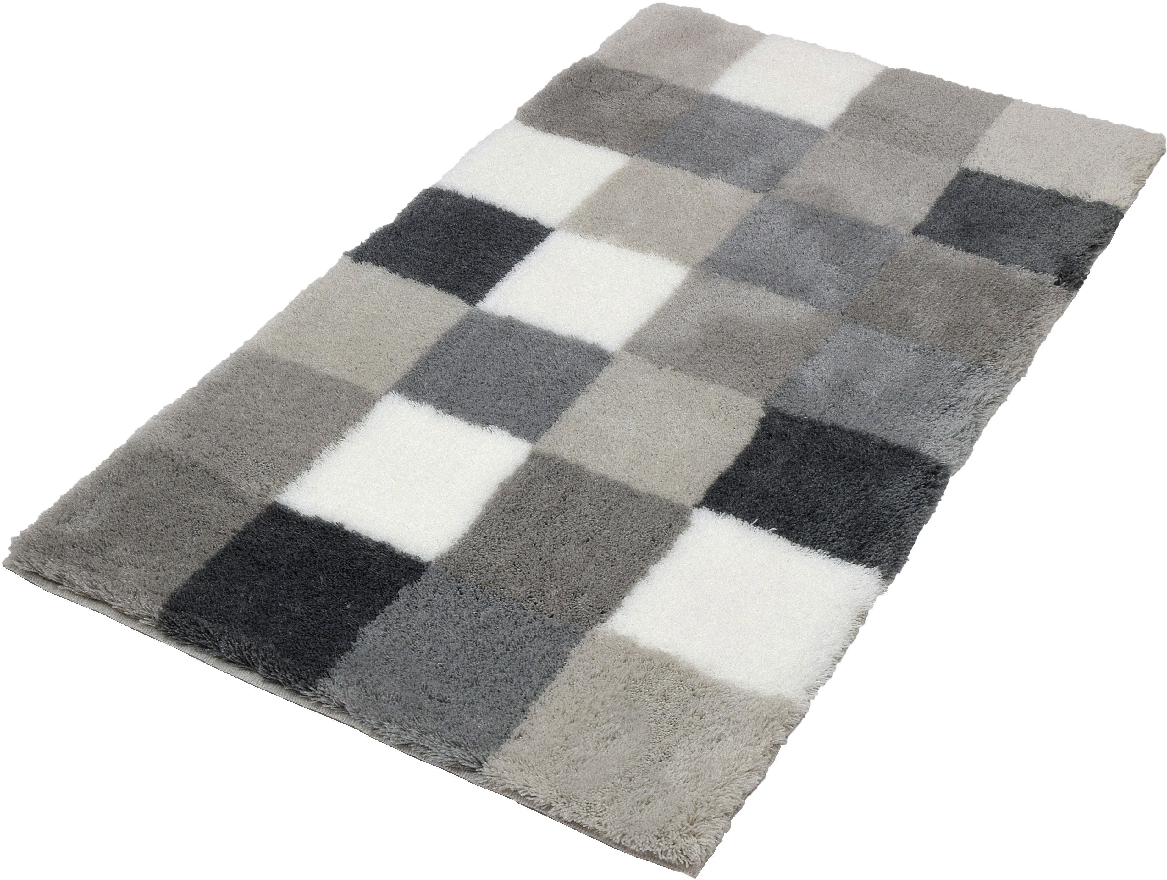 Kleine Wolke Caro Badezimmerteppich 105x60 cm rechteckig grau 5426179382