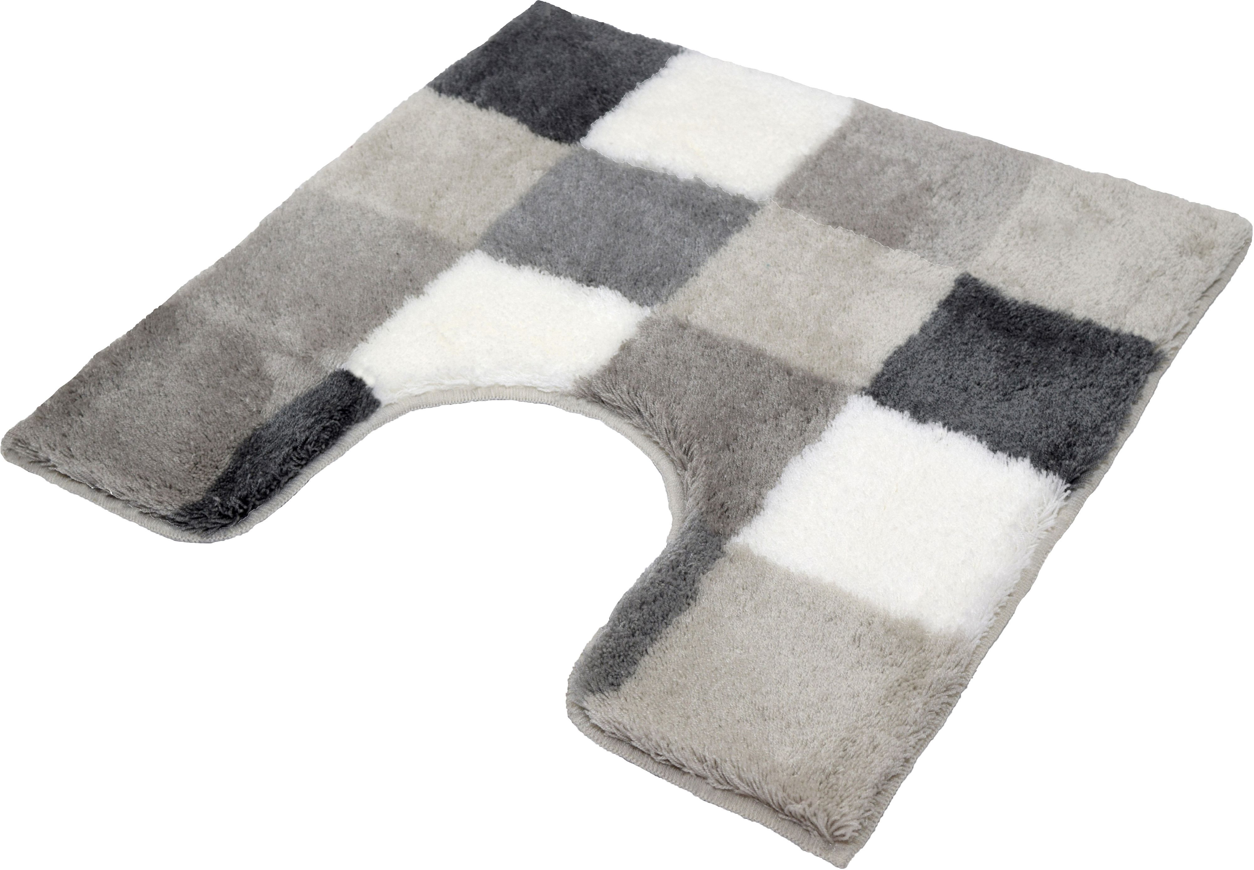 Kleine Wolke Caro Badezimmerteppich 55x55 cm WC-Vorleger grau 5426179129