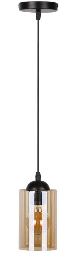 Candellux Bistro Pendelleuchte 1x40 W schwarz-bernstein 31-00569