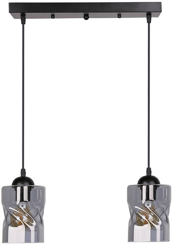 Candellux Felis Pendelleuchte 2x60 W schwarz-verraucht 32-00132