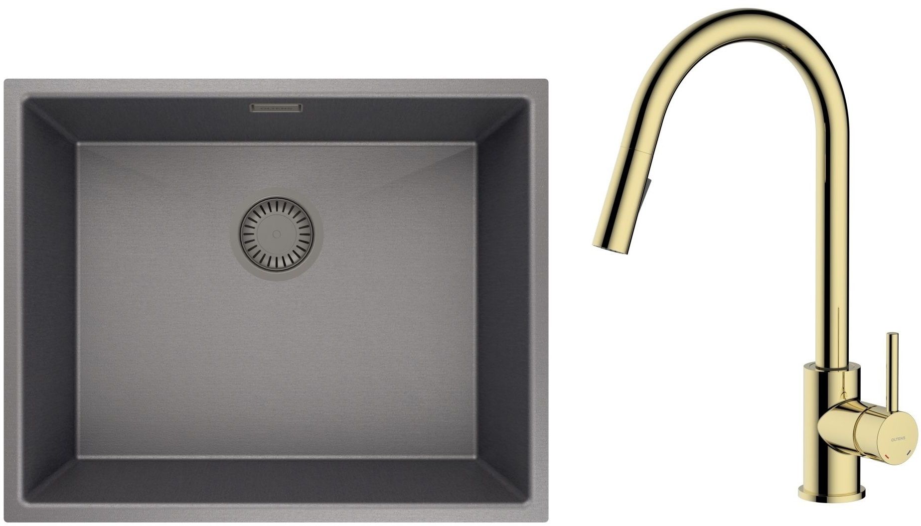 Set Stahlspüle Oltens Stalvask 71101300, Küchenarmatur Oltens Litla 35204800