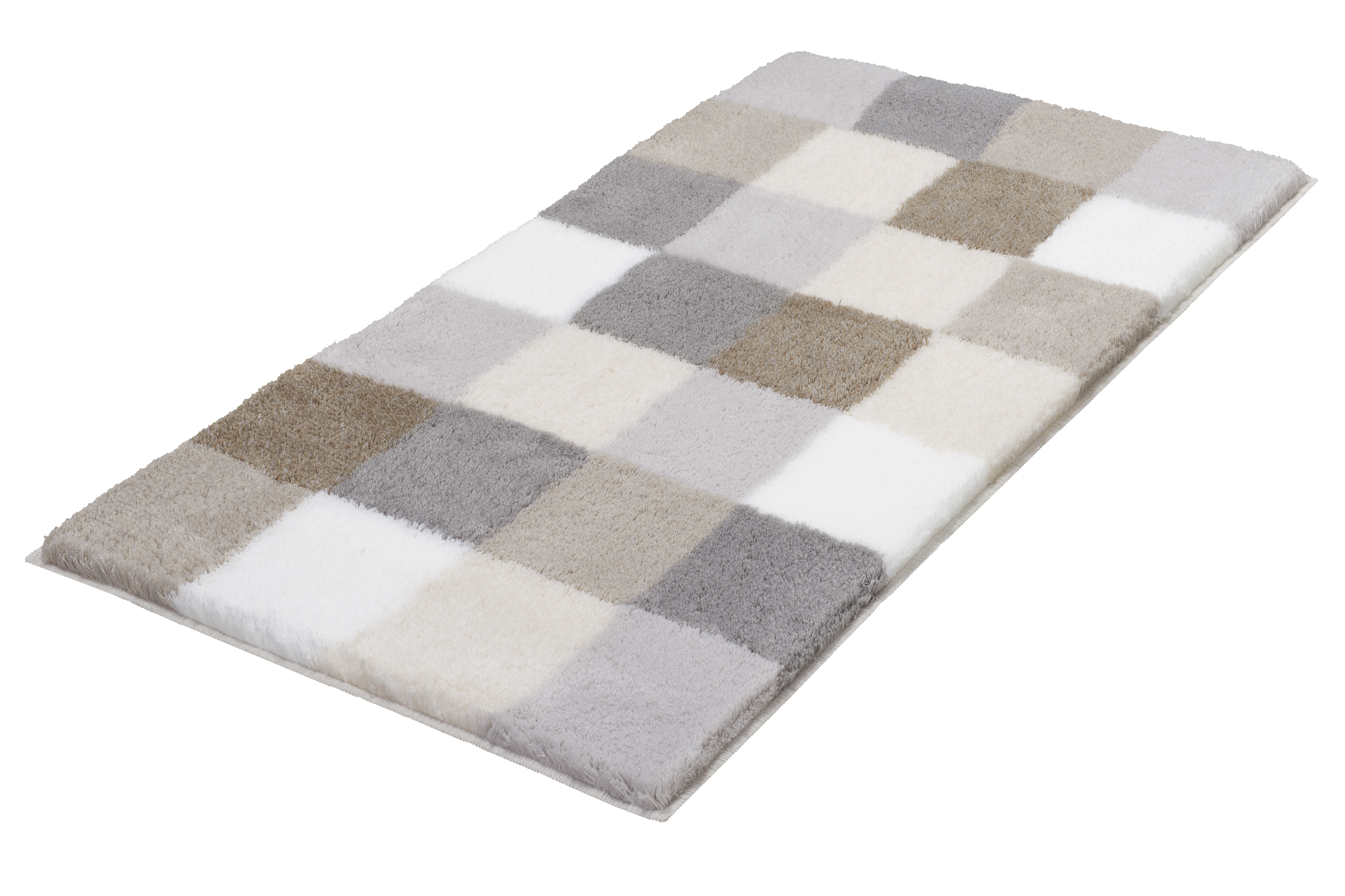 Kleine Wolke Caro Badezimmerteppich 105x60 cm rechteckig grau-beige 5426287382