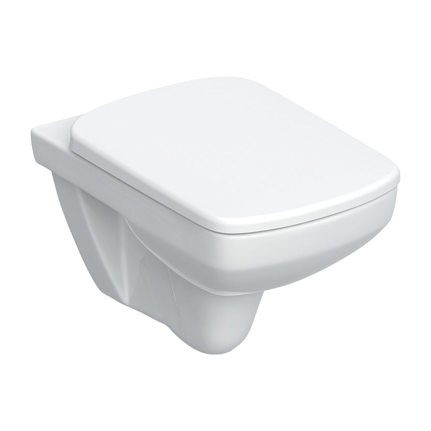 Geberit Selnova Square WC-Becken mit Absenkautomatik-Sitz hängend Spülrandlos weiß 501.961.00.1