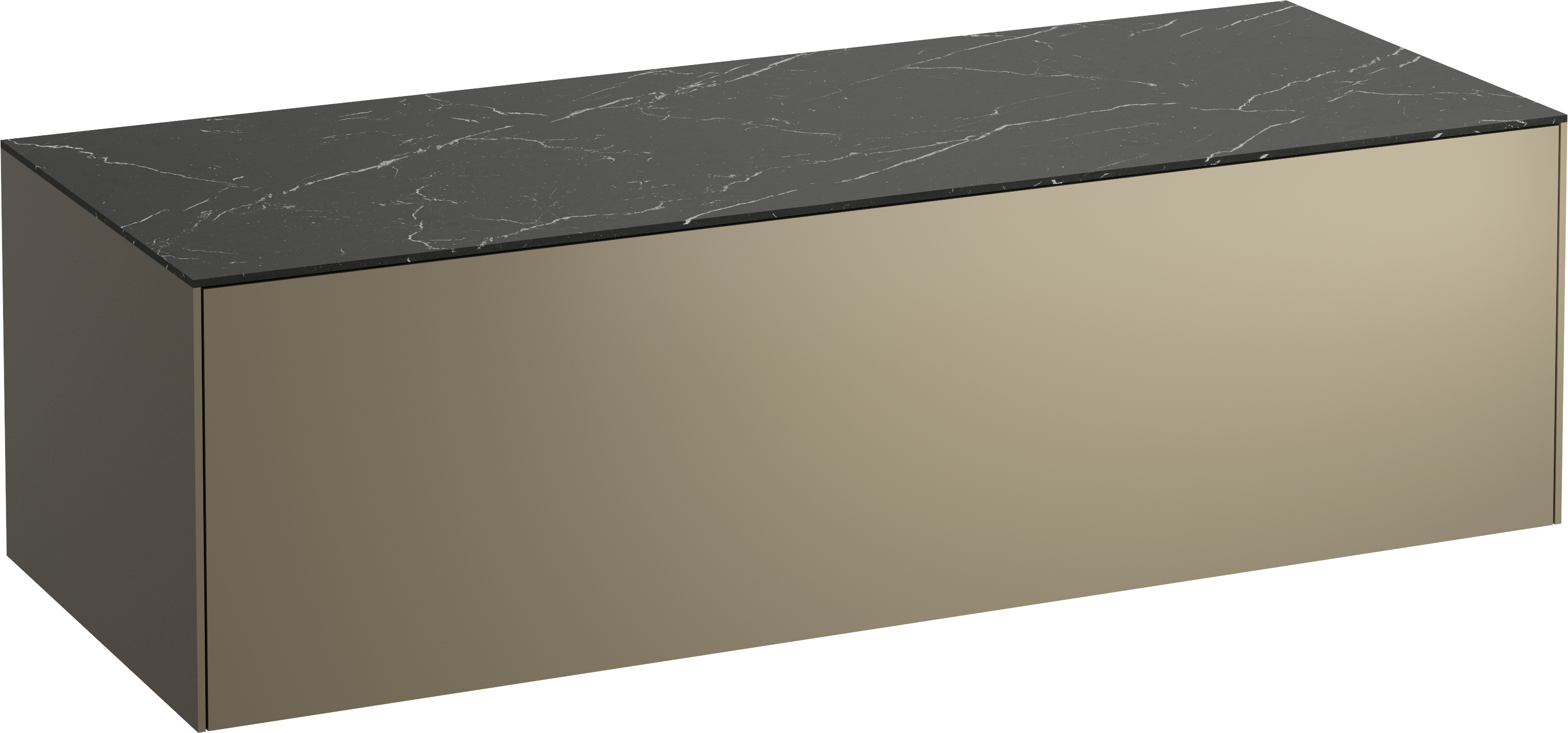 Laufen Sonar Schrank mit Arbeitsplatte 117.5x45.5x34 cm Unterschrank hängend schwarz-graphit-grau H4054200341421