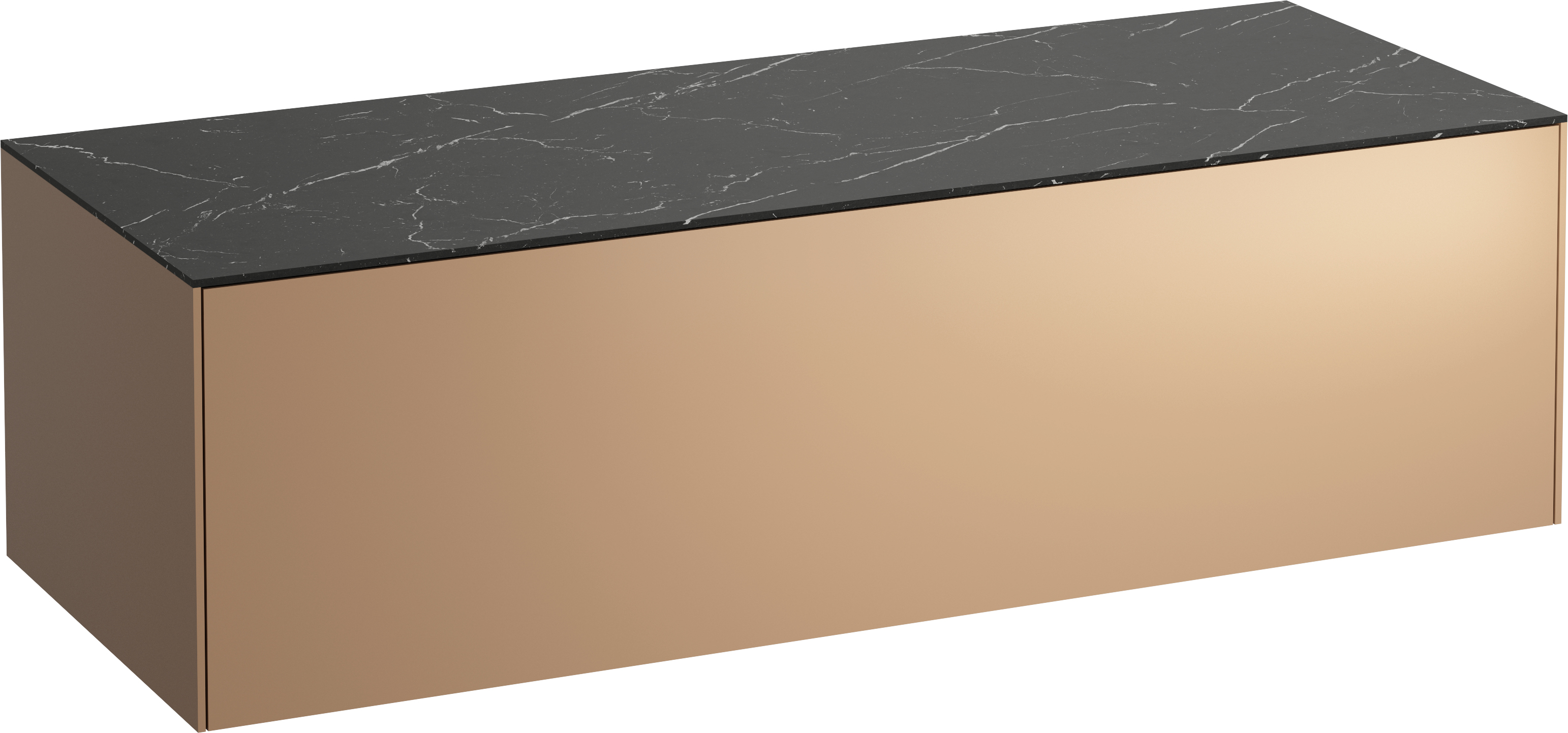 Laufen Sonar Schrank mit Arbeitsplatte 117.5x45.5x34 cm Unterschrank hängend schwarz-kupfer H4054200341411