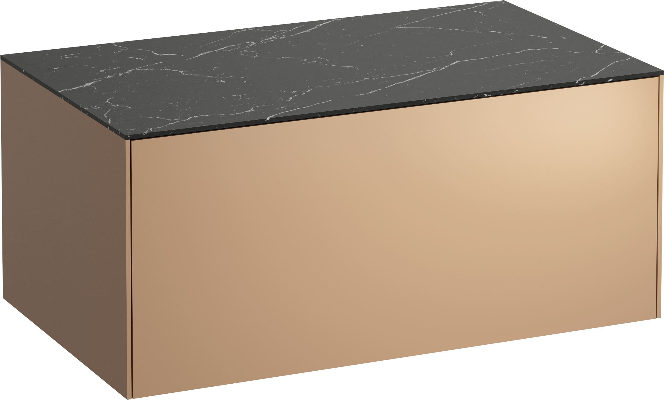 Laufen Sonar Schrank mit Arbeitsplatte 77.5x45.5x34 cm Unterschrank hängend schwarz-kupfer H4054100341411