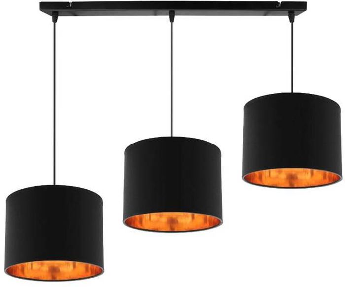 Candellux Candida Pendelleuchte 3x40 W schwarz-gold 33-00736