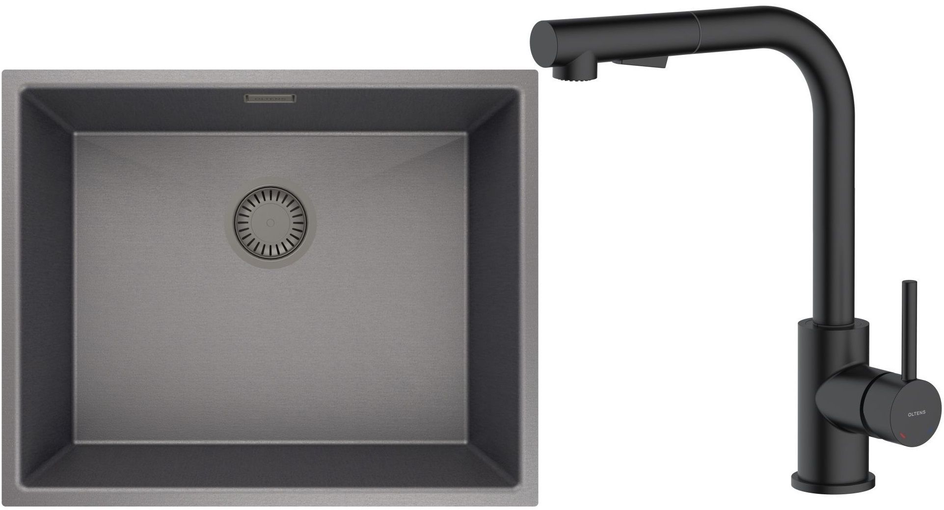 Set Stahlspüle Oltens Stalvask 71101300, Küchenarmatur Oltens Myvat 35205300