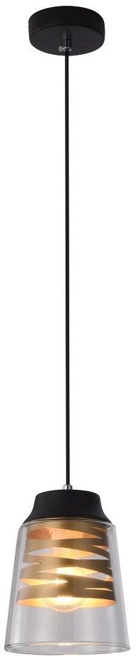 Candellux Fresno Pendelleuchte 1x60 W schwarz-transparent-gold 31-78384