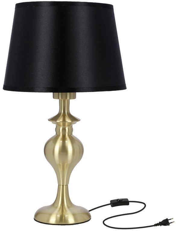 Candellux Prima Tischlampe 1x60 W schwarz-gold 41-09227