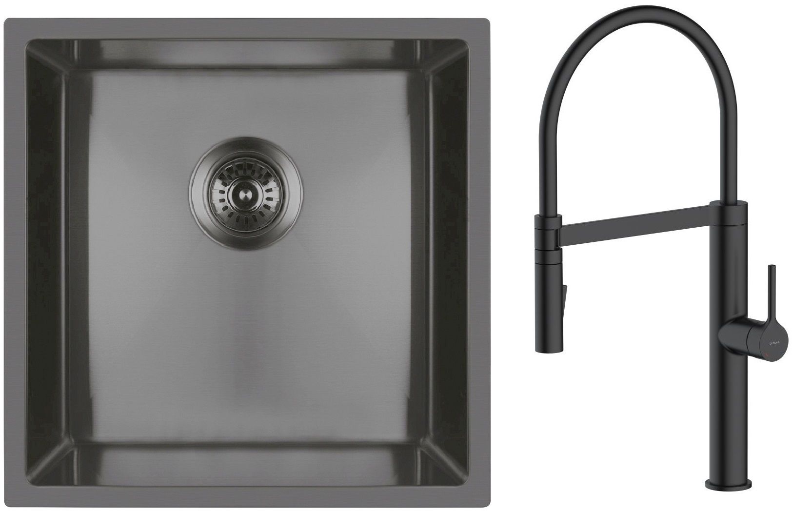Set Stahlspüle Oltens Stalvask 71100300, Küchenarmatur Oltens Borga 35207300