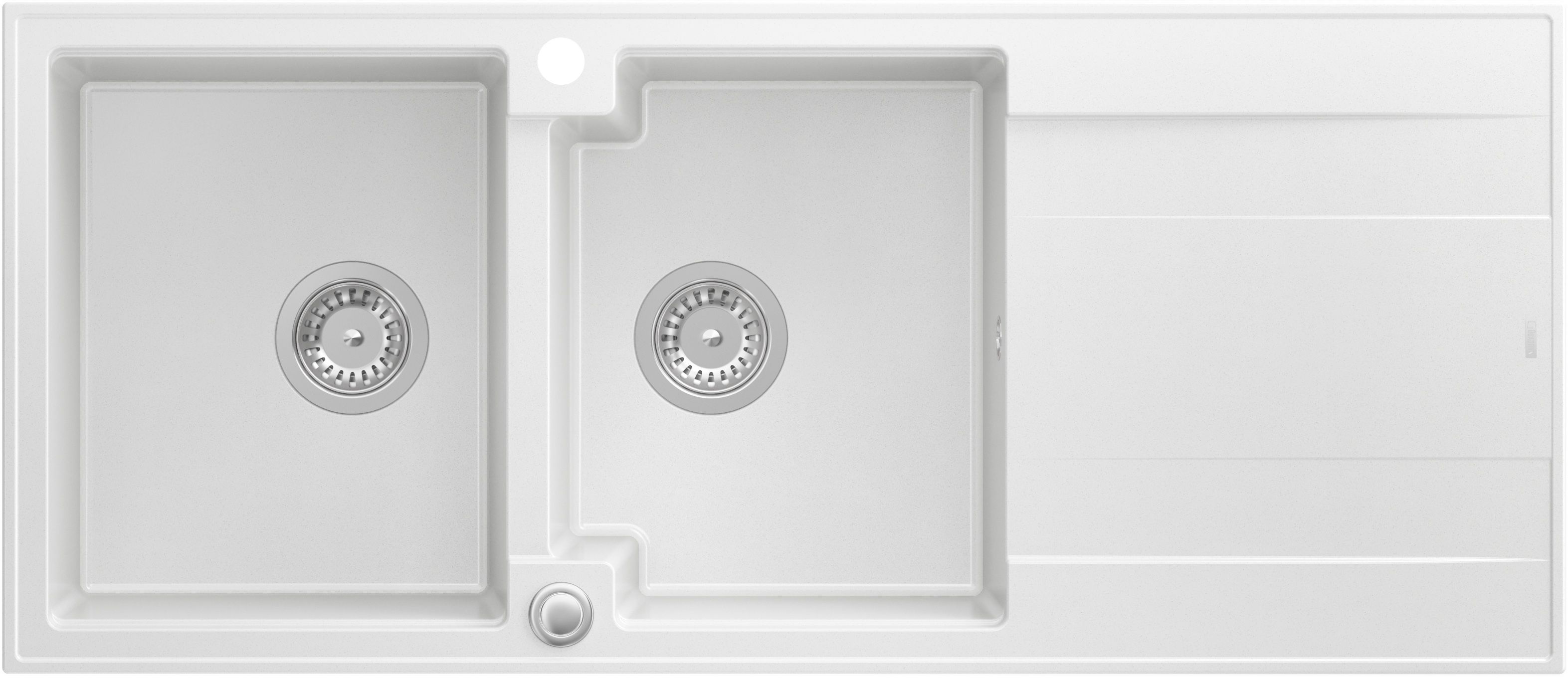 Quadron Evan GraniteQ-Spüle 116x50 cm weiß HQE11650U1_BS_P2O