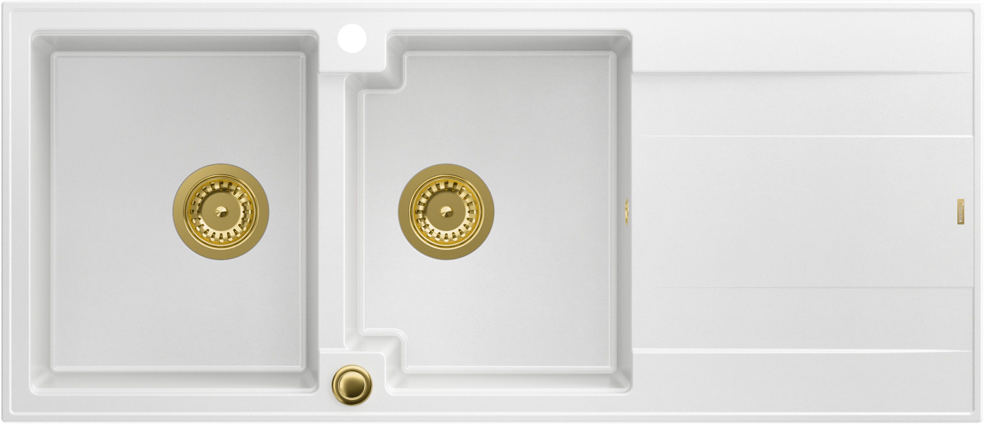 Quadron Evan GraniteQ-Spüle 116x50 cm weiß HQE11650U1_PVDG1_P2O