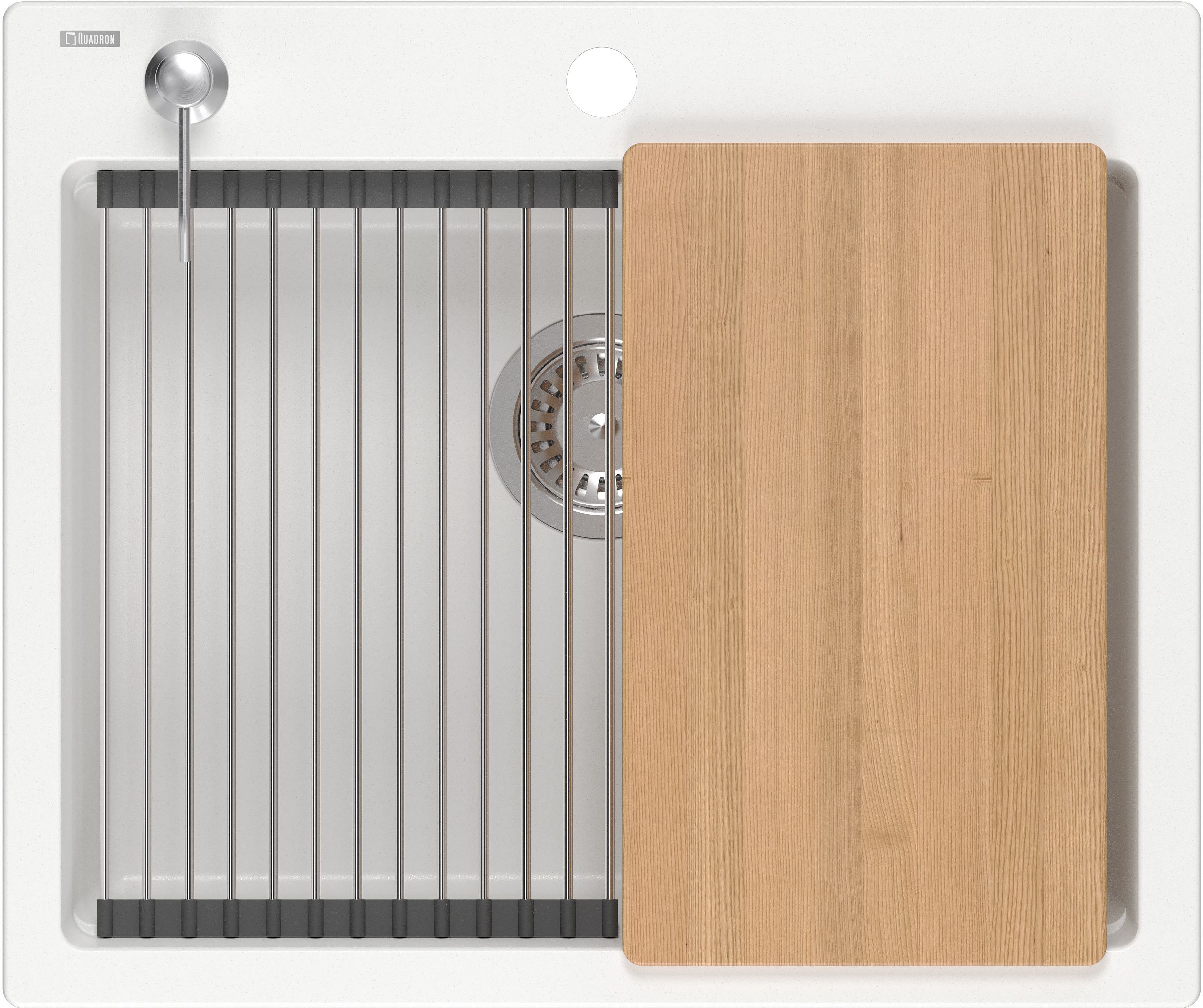 Quadron Kurt 110 GraniteQ-Spüle 59.5x50 cm weiß HCQK5052BIK