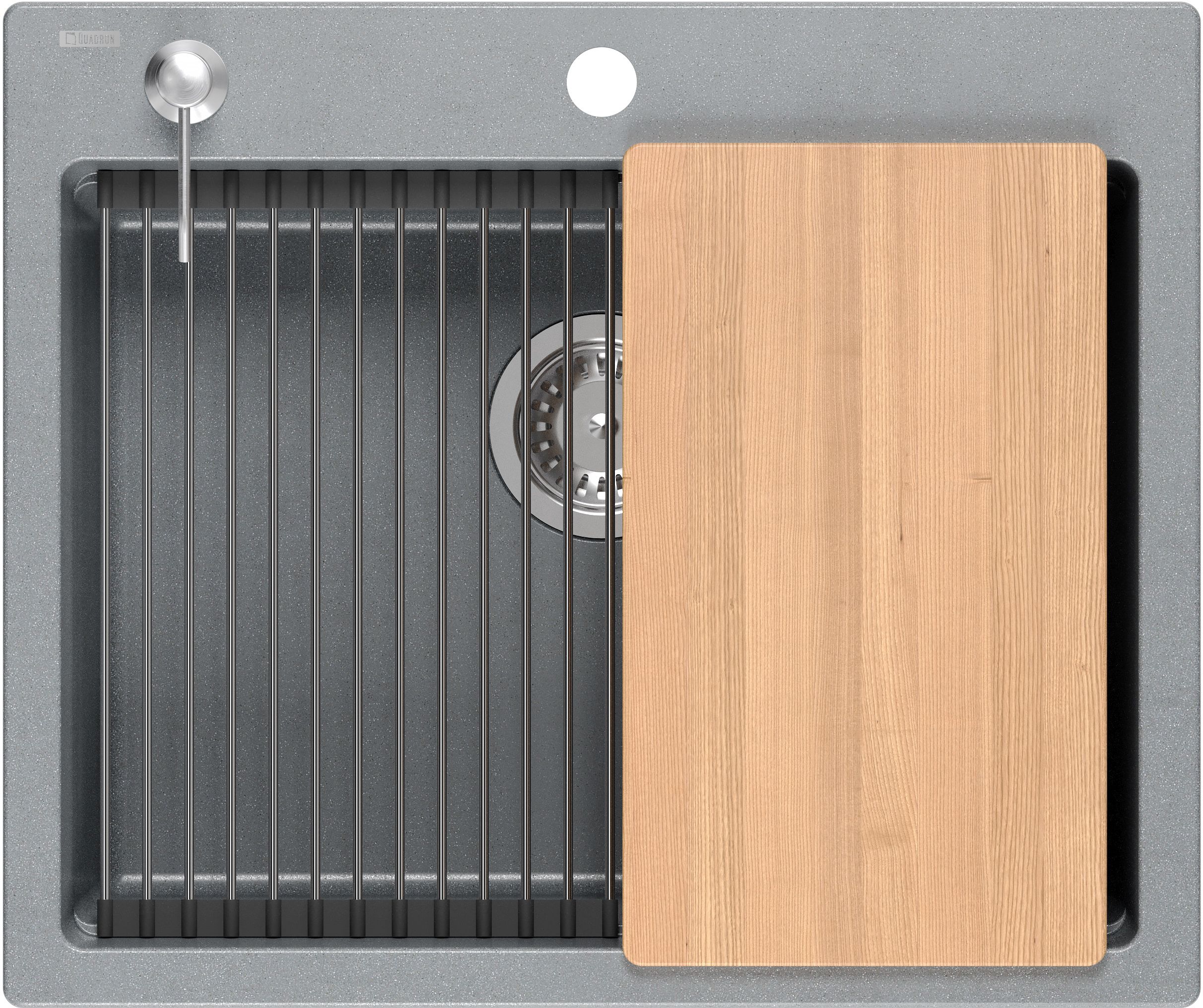 Quadron Kurt 110 GraniteQ-Spüle 59.5x50 cm grau/graphit/onyx HCQK5052SZK