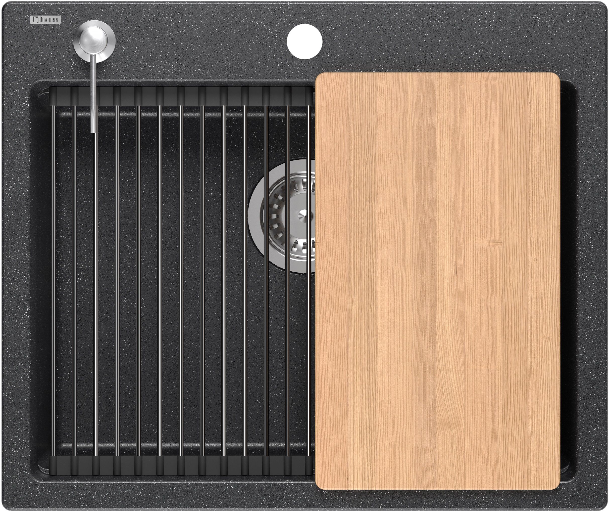 Quadron Kurt 110 GraniteQ-Spüle 59.5x50 cm schwarz HCQK5052CZK