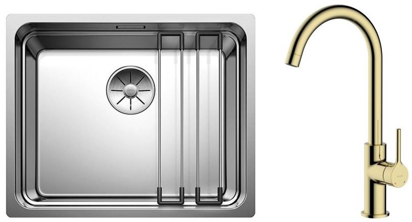 Set Stahlspüle Blanco Etagon 500-U 521841, Küchenarmatur Oltens Skafta 35206800