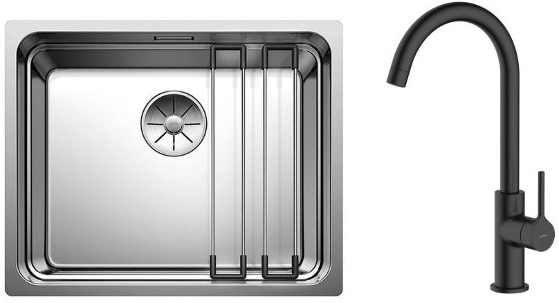 Set Stahlspüle Blanco Etagon 500-U 521841, Küchenarmatur Oltens Skafta 35206300