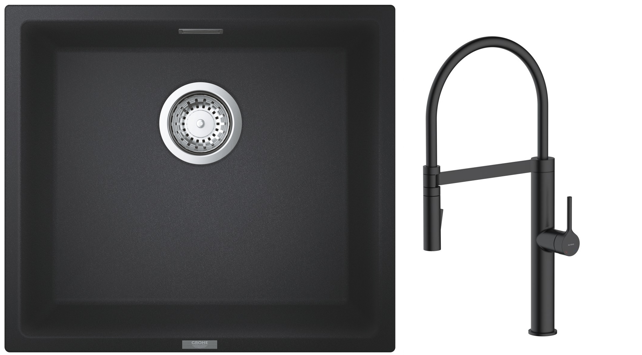 Set Küchenarmatur Oltens Borga 35207300, Granitspüle Grohe K700 31653AP0