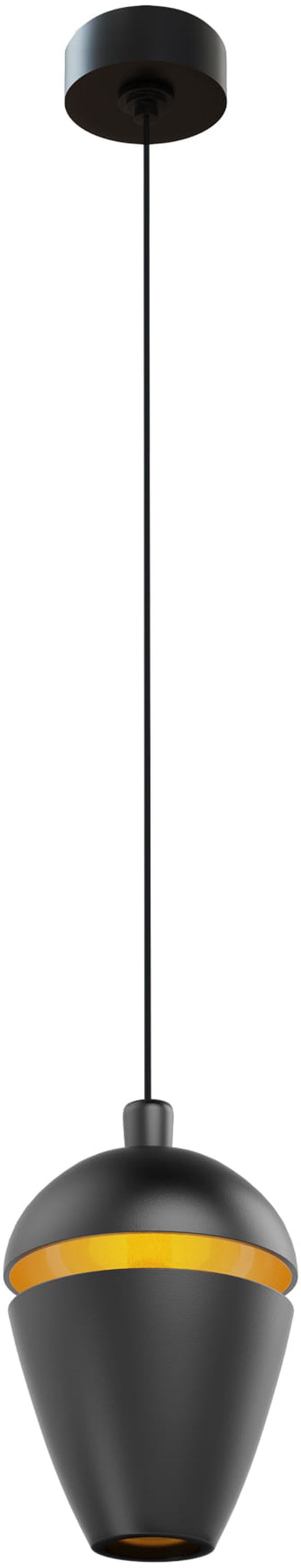 MaxLight Cometshine Pendelleuchte 1x8 W schwarz-gold P0471