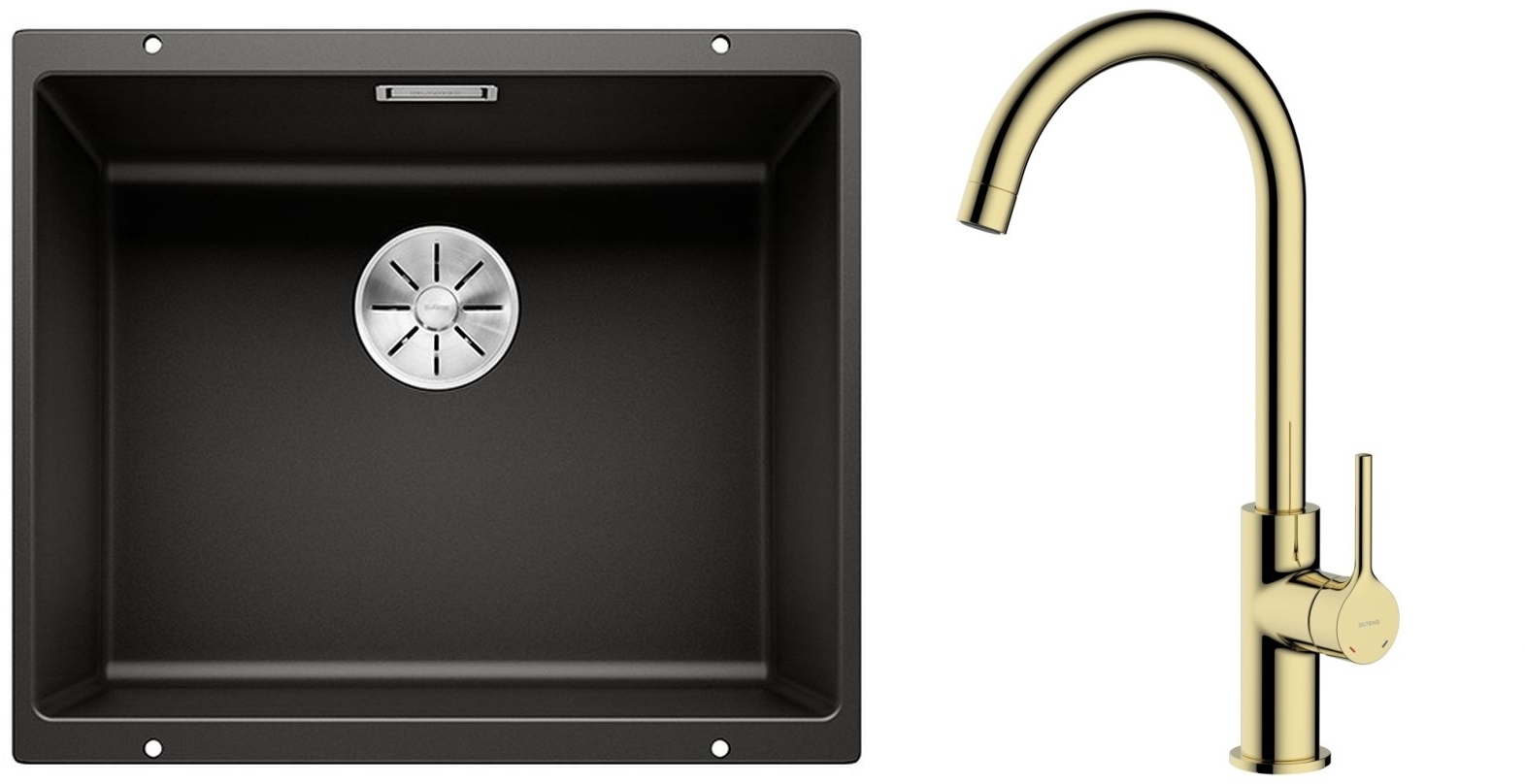 Set Granitspüle Blanco Subline 500-U 525995, Küchenarmatur Oltens Skafta 35206800