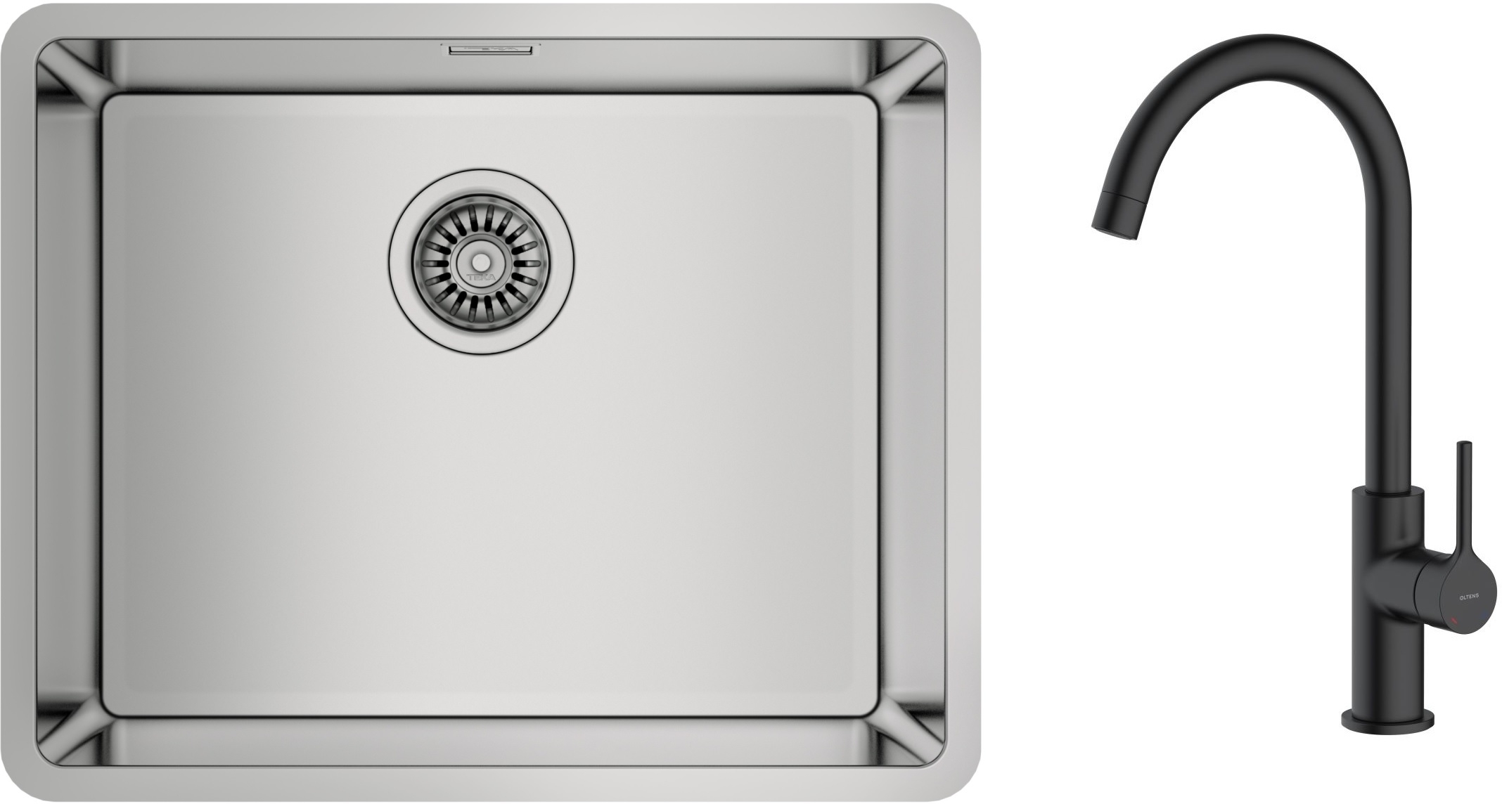 Set Stahlspüle Teka Be Linea 115000005, Küchenarmatur Oltens Skafta 35206300