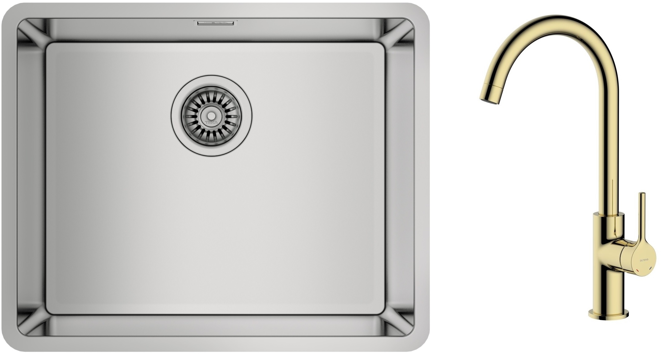 Set Stahlspüle Teka Be Linea 115000005, Küchenarmatur Oltens Skafta 35206800